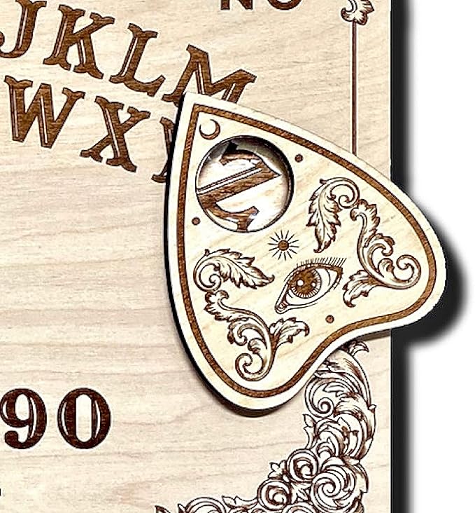 Large Spirit Board - Handmade Talking Board with Wooden Planchette - Premium Quality All Seeing Eye Board
