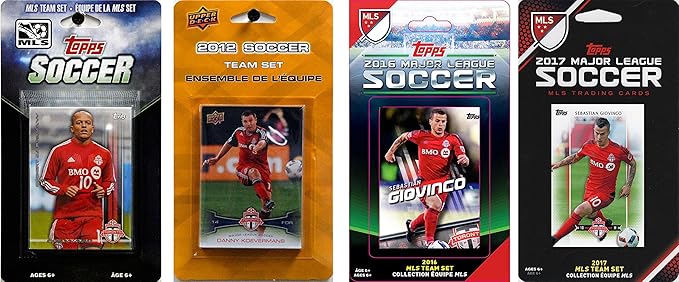 C&ampI Collectables MLS Toronto FC Men's 4 Different Licensed Trading Card Team Sets White