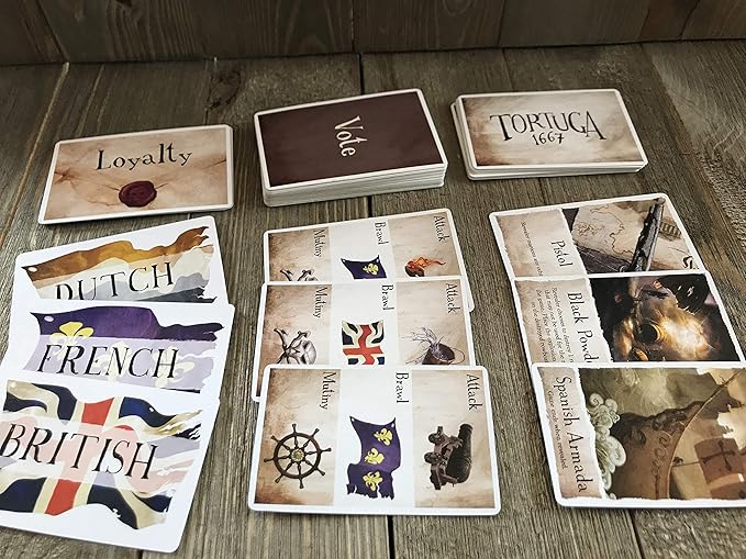 Facade Games Tortuga 1667 Board Game Treasure Plunder Game of Cards Strategy Deceit and Luck for 2-9 Players