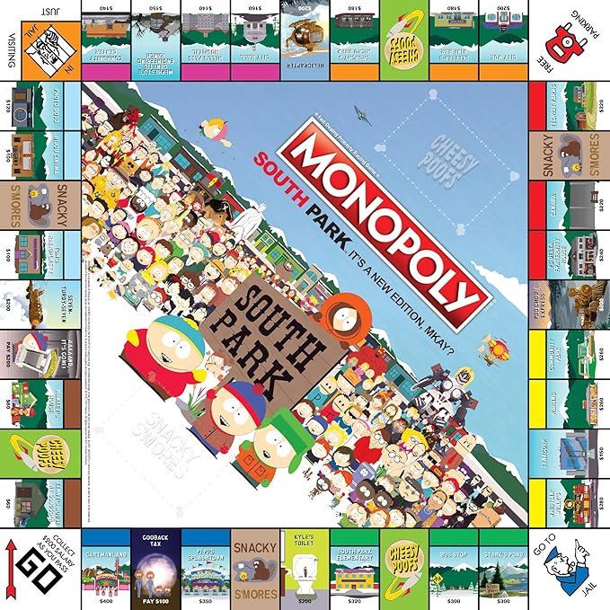 Monopoly South Park | Based on Comedy Central South Park Show | Featuring Familiar Locations Episodes and Characters | Officially-Licensed &amp Collectible Monopoly
