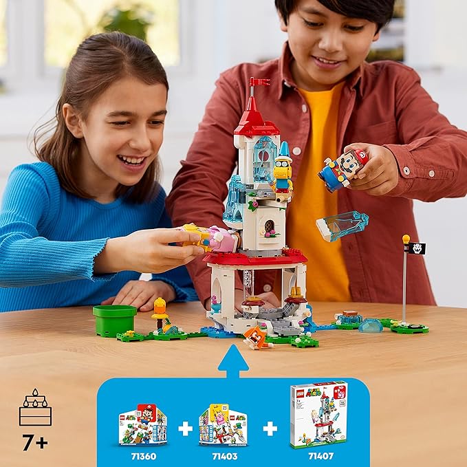 LEGO Super Mario Cat Peach Suit and Frozen Tower Expansion Set 71407 Building Toy Set for Kids Boys and Girls Ages 7+ (494 Pieces)