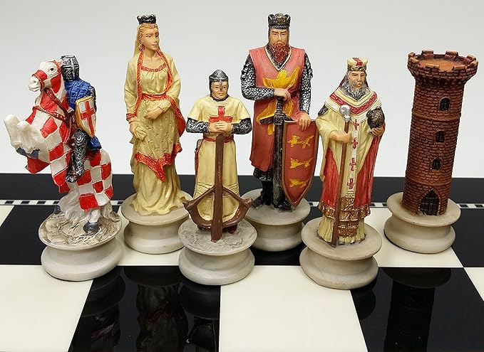 Medieval Times Crusades Chess Men Set Arabians vs Christians Crusade - NO Board
