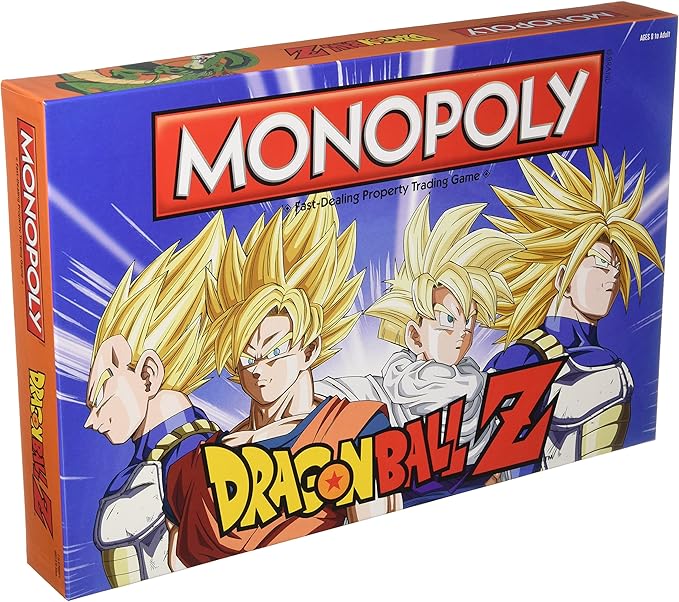 MONOPOLY Dragon Ball Z Board Game | Recruit Legendary Warriors GOKU VEGETA and GOHAN | Official Dragon Ball Z Anime Series Merchandise | Themed Monopoly Game