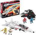 MEGA G.I. Joe Action Figures Building Toys Skystriker XP-14F vs. Cobra H.I.S.S. with 617 Pieces 4 Poseable Characters for Collectors