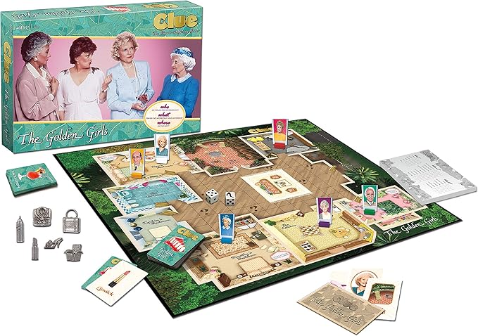 Clue The Golden Girls Board Game | Golden Girls TV Show Themed Game | Solve The Mystery of Who Ate The Lastpiece of Cheesecake |Officially Licensed Golden Girls Merchandise | Themed Clue Mystery Game
