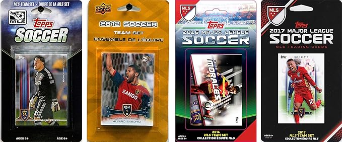 C&ampI Collectables MLS Real Salt Lake Men's 4 Different Licensed Trading Card Team Sets White