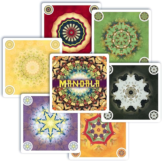 Mandala Board Game | Challenging Two-Player Game with Beautiful Abstract Art | Strategy Board Game for Adults and Kids | Ages 10+ | 2 Players | Average Playtime 30 Minutes | Made by Lookout Games