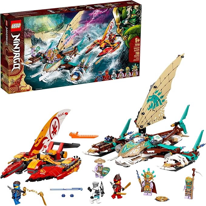 LEGO NINJAGO Catamaran Sea Battle 71748 Building Kit Ninja Playset Featuring Catamaran Toys and NINJAGO Kai Jay and Zane Best Gift for Kids Who Love Creative Play New 2021 (780 Pieces)