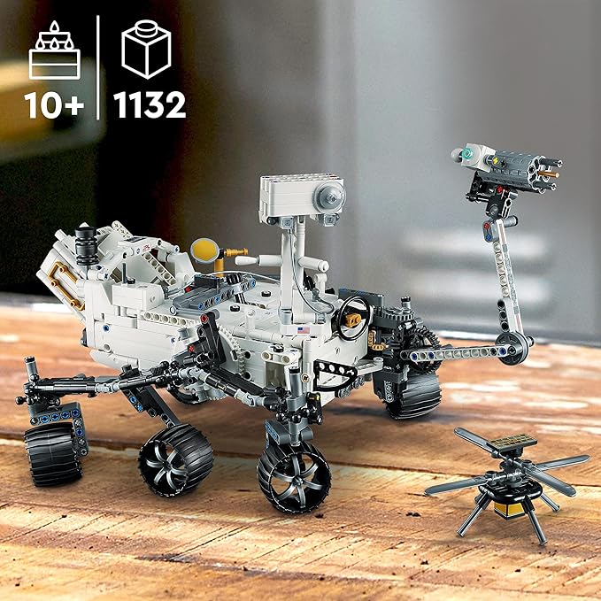 Lego Technic NASA Mars Rover Perseverance Space Model with AR Application Experience Construction Toy Vehicle Science and Engineering Gift for Boys and Girls 10 Years Old and Over 42158