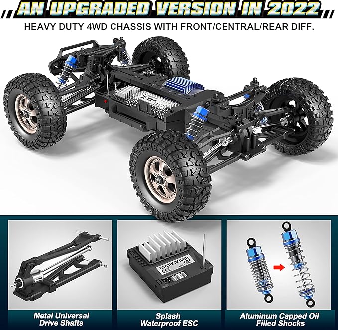 HAIBOXING 2995 Remote Control Truck 1:12 Scale RC Buggy 550 Motor Upgrade Version 42KM/H High Speed RC Cars Electric Powered 4X4 Off-Road RTR Ideal Hobby for Kids&amp Adults 40+ Min Play