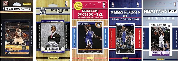 NBA Sacramento Kings 5 Different Licensed Team Set Trading Card