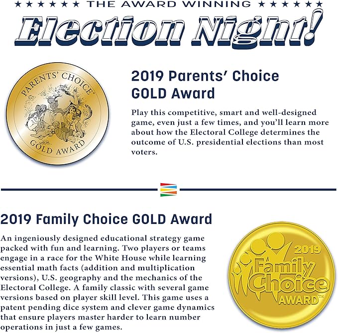 Election Night! A Super Fun Way to Learn Essential Math Geography and Civics While Strategizing Your Way to The White House. Updated Electoral College Game Board for 2024!