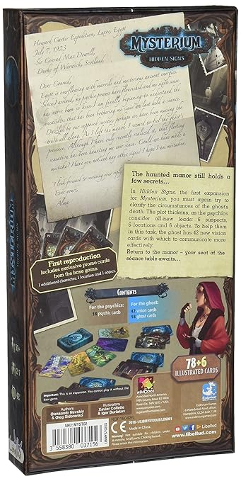 Asmodee Mysterium Hidden Signs Board Game Expansion - Uncover New Mysteries and Clues in The Award-Winning Cooperative Game for Kids &amp Adults Ages 10+ 2-7 Players 42 Minute Playtime