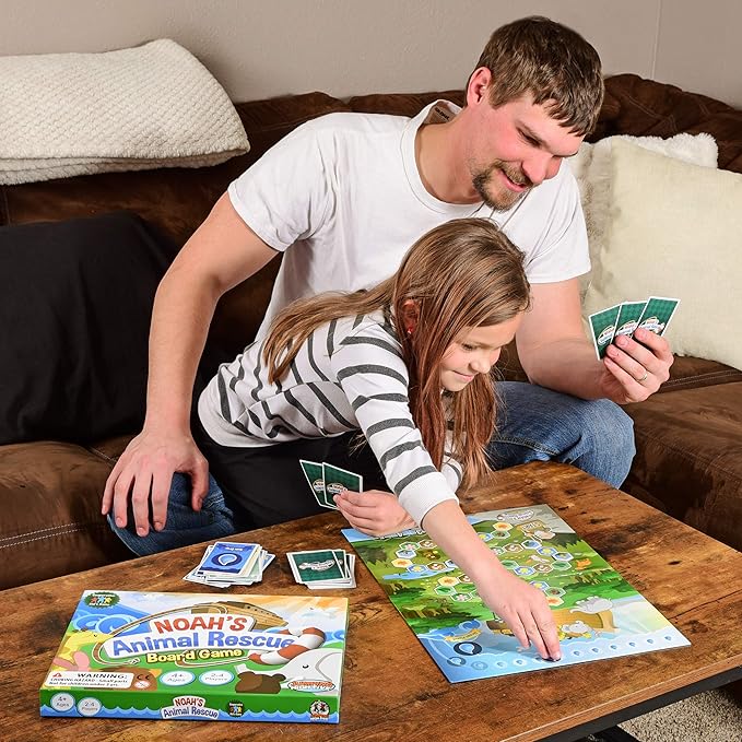 Noah’s Animal Rescue - Cooperative Noah’s Ark Animal Bible Story Board Game for Kids Ages 4+ No Reading Required and Easy to Learn Perfect for Family Game Night