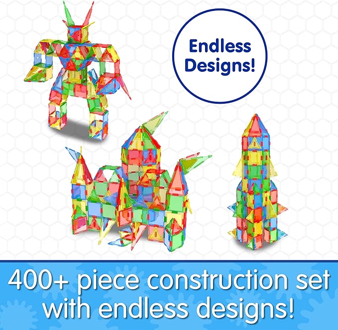 The Learning Journey: Techno Tiles Super Set Educational STEM Preschool Stacking Toy Construction Building Blocks 400+ Pieces Toys &amp Gifts for Boys &amp Girls Ages 45678 Years and Up