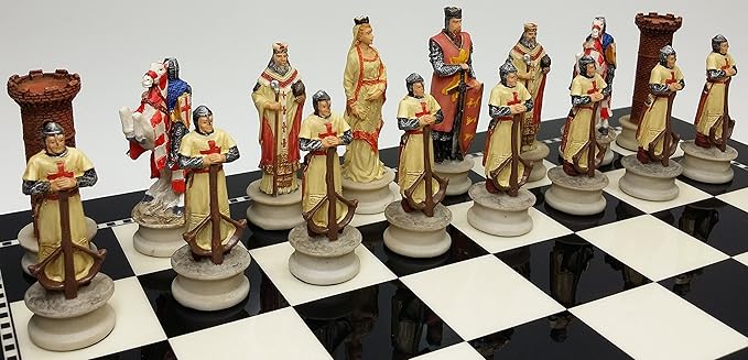 Medieval Times Crusades Chess Men Set Arabians vs Christians Crusade - NO Board