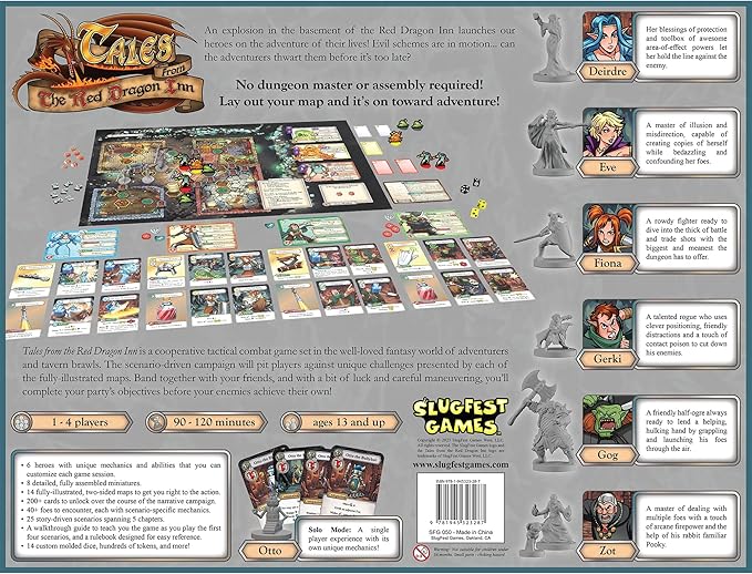 SlugFest Games: Tales from The Red Dragon Inn - Co-Op Tactical Combat Game Campaign Fantasy Adventure 1-4 Players 90-120 Min