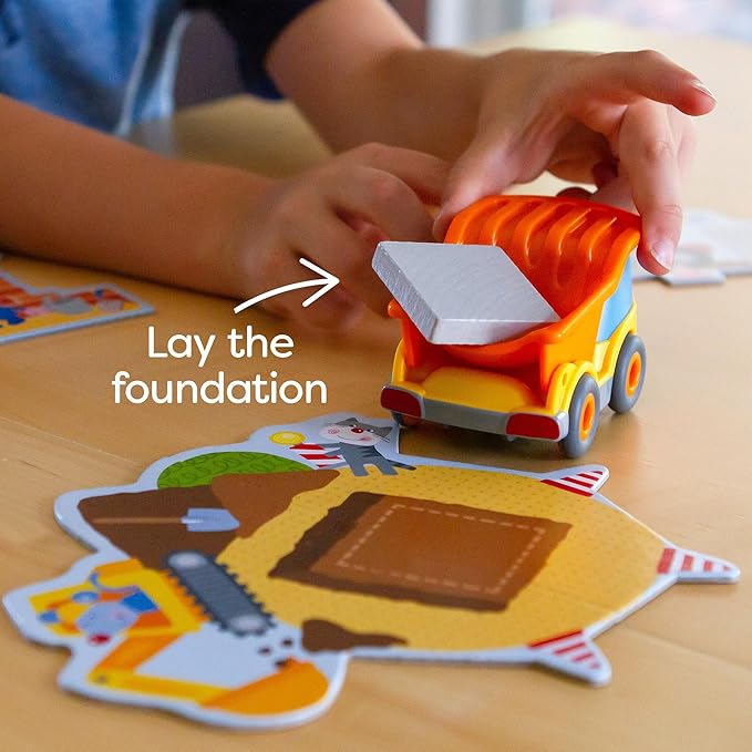 HABA My Very First Games Building Site A Cooperative Learning Kids Game Toddler Learning Activities &amp Games for 2+ Year Olds with Included Toy Truck