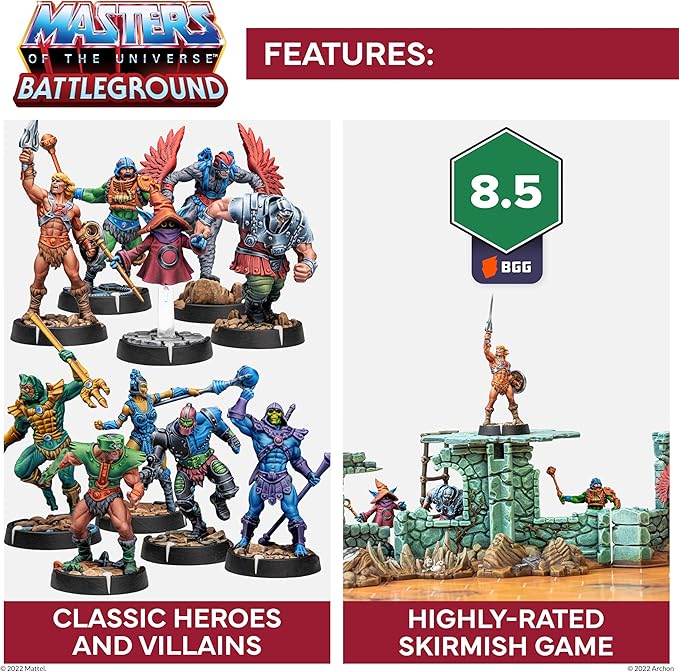Battleground RPG Expansion Set - Wave 3 Evil Warriors Faction - Includes 2 Character Minis Whiplash and Stinkor Terrain Rules and More - for Ages 14+