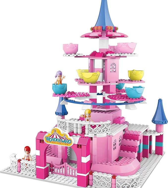 Wonderland Deluxe Coffee Cup Geared Motion Building Block Toy Set