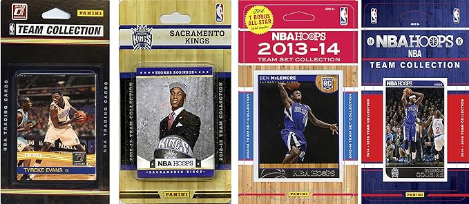 NBA Sacramento Kings 4 Different Licensed Trading Card Team Sets Brown One Size