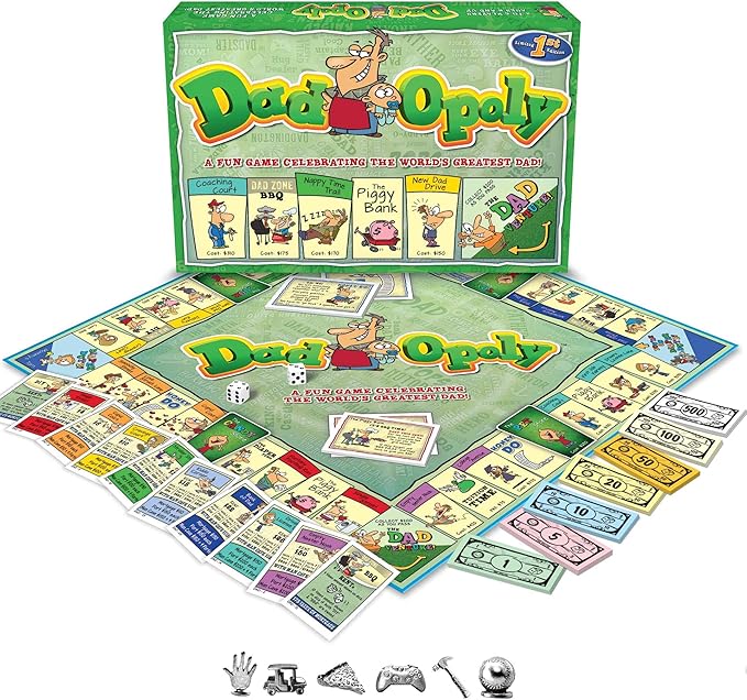 DadOpoly – The Hilarious Family Board Game for Dads and Kids Family Night Laughs and Dad Humor Fun