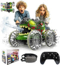 BEZGAR Monster Truck Toys - Dinosaur Toys with LightHand Gesture Sensing RC Cars for Water &amp Land with Water Gun Monster Truck with 360° Spins and Drifting Remote Control Car for Boys 4-7