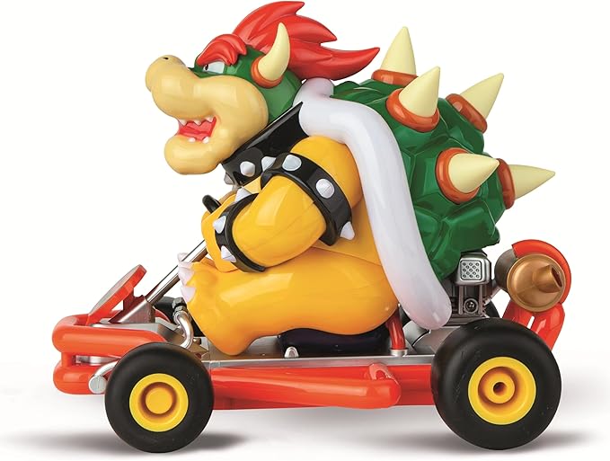 Carrera 200981P RC Official Licensed Mario Kart Pipe Kart Bowser 1:18 Scale 2.4 Ghz Remote Radio Control Car with Rechargeable LiFePO4 Battery - Kids Toys Boys/Girls