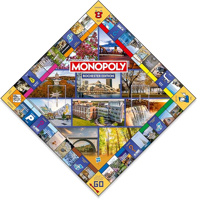 Monopoly Board Game – Rochester NY Edition: 2-6 Players Family Board Games Board Games for 8 Years Old and Up Fun Everyone