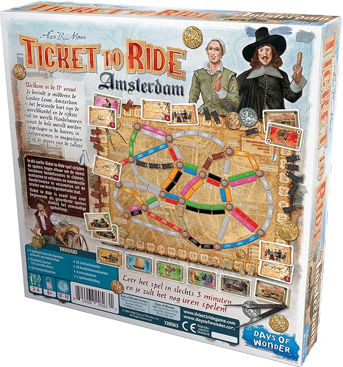 Asmodee Ticket to Ride Amsterdam Board Game - Train Route-Building Strategy Game Fun Family Game for Kids &amp Adults Ages 8+ 2-4 Players 10-15 Minute Playtime