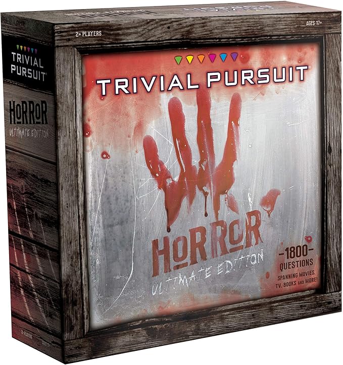Trivial Pursuit Horror Ultimate Edition | Horror Trivia Game Featuring 1800 Questions from Classic Horror Films &amp Books | Collectible Trivia Board Game for Fans of Horror Movies