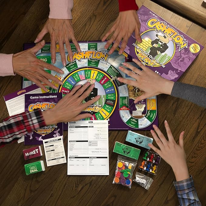 Rich Dad CASHFLOW Board Game Educational Business &amp Finance Literacy Game Ages 14 &amp Up - Financial Learning Games for Kids Teens Adults and Family