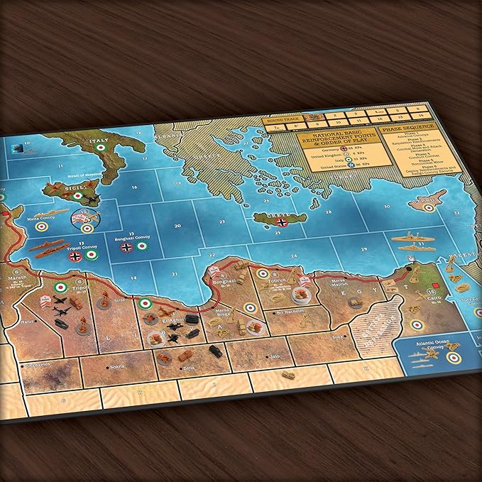 Renegade Game Studios Axis &amp Allies North Africa WWII Strategy Board Game with 250+ Miniatures - 2-4 Players