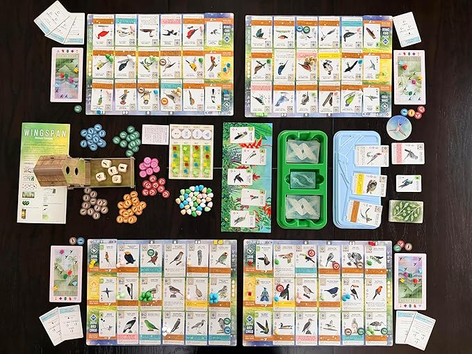 Stonemaier Games: Wingspan Americas Expansion by Elizabeth Hargrave | Add to Wingspan | Includes Small Hummingbird Cards with New Mechanism 111 Unique New Colorful Birds &amp More | 1-5 Players 90