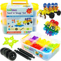 Brain Flakes 1000 Piece Sort ‘n’ Snap Set - Wheel Pieces and Special Parts Included - A Great Stem Toy for Both Boys and Girls