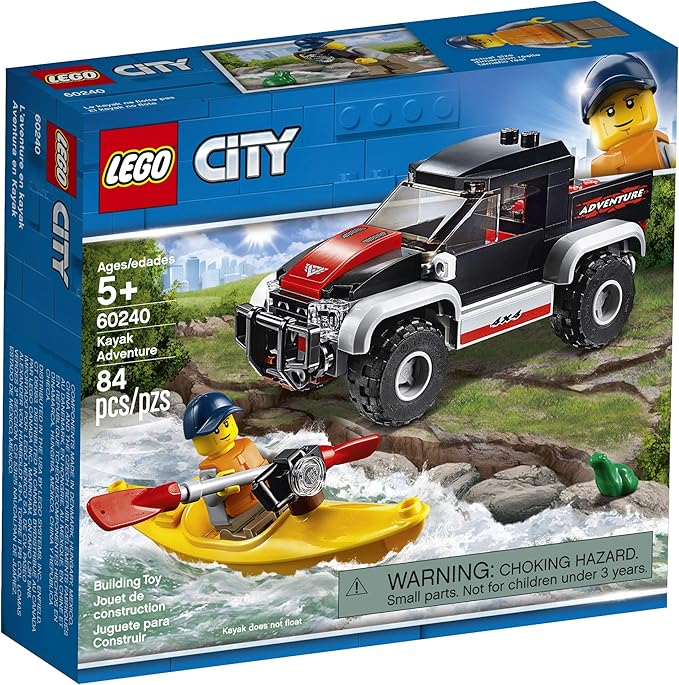 LEGO City Great Vehicles Kayak Adventure 60240 Building Kit (84 Pieces)