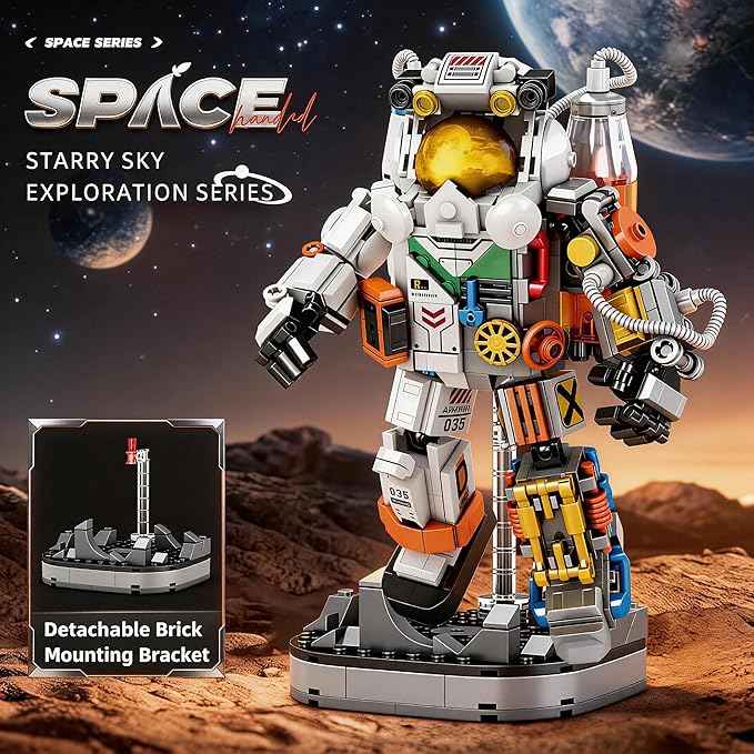 Space Astronaut Building Block Toy - Ideal Gift for 6-14 Year Old Children - 525pcs for Space Astronaut Building Block Sets