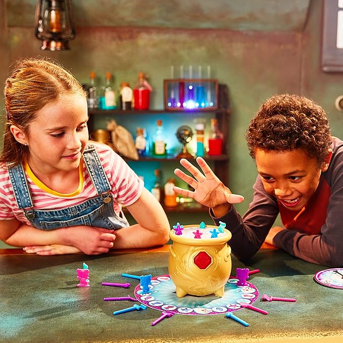 Moose Toys Magic Mixies Potion Game Place The Magic Ingredients Into The Cauldron and Make The Mixie Pop Up to Win