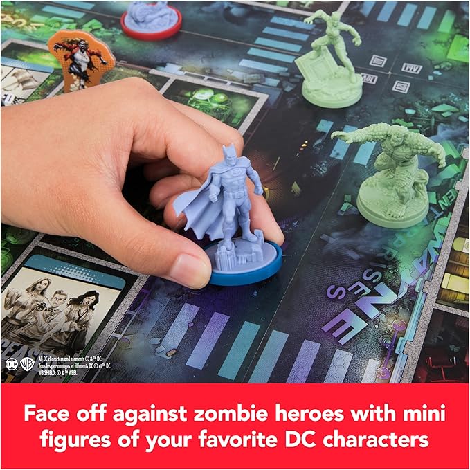Spin Master Games DCeased: Gotham City Outbreak Part of The Zombicide Collection Collectible DC Comics Miniatures Strategy Board Game Easter Gift 1-4 Players for Ages 14 &amp Up