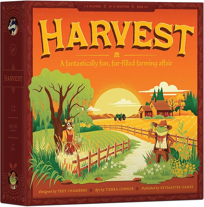 Keymaster Games Harvest | Strategy Board Game for Adults Families and Couples | Cozy Farming Experience | Easy-to-Learn | Quick 60-Minute Play for Game Night or Solo Challenge