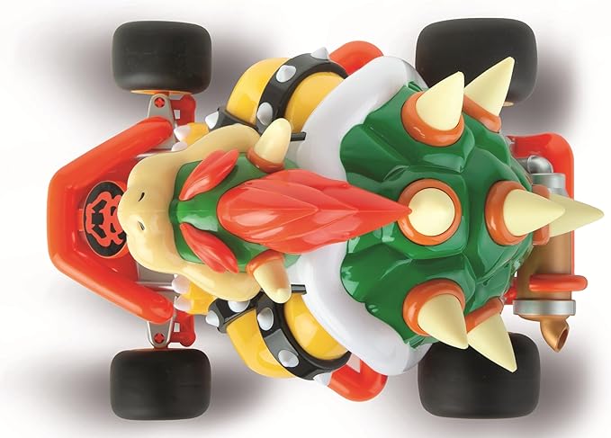 Carrera 200981P RC Official Licensed Mario Kart Pipe Kart Bowser 1:18 Scale 2.4 Ghz Remote Radio Control Car with Rechargeable LiFePO4 Battery - Kids Toys Boys/Girls