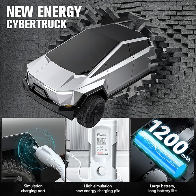 DOUBLE E 1:16 RC Car New Energy Remote Control Monster Truck 4WD RC Vehicle with Lights &amp Sound Christmas Birthday Gift for 6 7 8+ Year Old Boys Girls