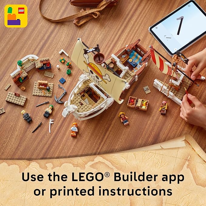 Lego ONE Piece The Going Merry Pirate Ship Building Blocks - Pretend Play Adventure Toy for Boys &amp Girls 10+ - Straw Hat Crew Toy Figures &amp Playset for Anime Fans - Gift Idea for Birthdays -