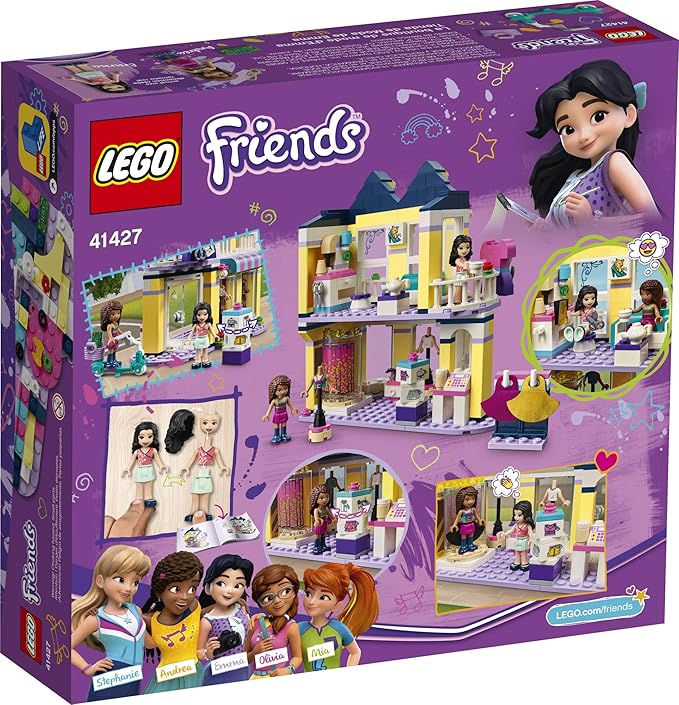 LEGO Friends Emma’s Fashion Shop 41427 Includes Friends Emma and Andrea Buildable Mini-Doll Figures and a Range of Fashion Accessories to Inspire Hours of Creative Fun (343 Pieces)