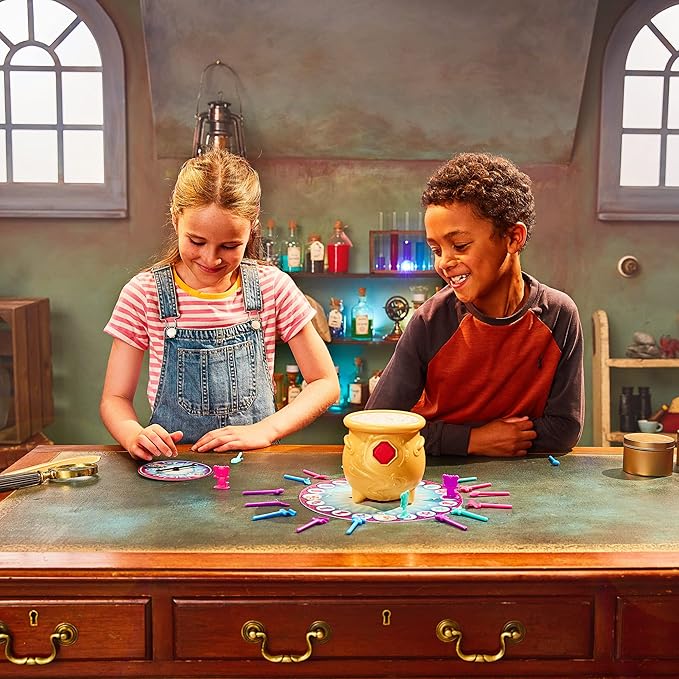 Moose Toys Magic Mixies Potion Game Place The Magic Ingredients Into The Cauldron and Make The Mixie Pop Up to Win