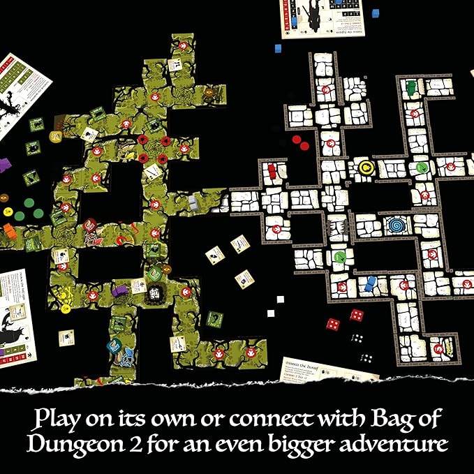 Bag of Dungeon–Fantasy Adventure Board Game for Families &amp RPG Fans | 1–4 Players Ages 7+ | Classic Dungeon Crawler | Portable Tabletop RPG with Endless Replayability