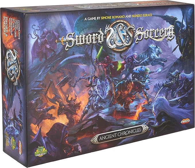 Ares Games Sword &amp Sorcery: Ancient Chronicles Core Set - A Board Game 1-5 Players - Board Games for Family 60+ Minutes of Gameplay - for Kids and Adults Ages 14+ - English Version Multi-Colored