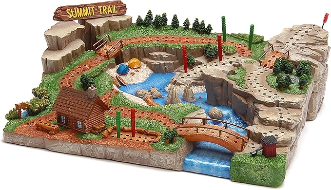 Outside Inside - Hand Painted Summit Trail Cribbage Board