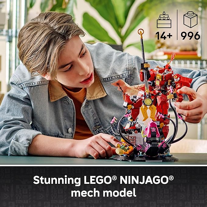 LEGO NINJAGO The Fire Knight Mech Building Set - Model Kit with Kai Minifigure from Legends Monstrosity - Teen Room Decor - Gift for Teenage Boys and Girls Ages 14+ - 71846