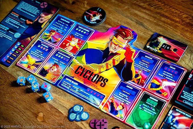 Marvel X-Men Dice Throne Box 2 4 Hero Box Featuring Cyclops Jean Grey Gambit &amp Rogue Competitive Board Game Stand-Alone &amp Cross Compatible Officially Licensed